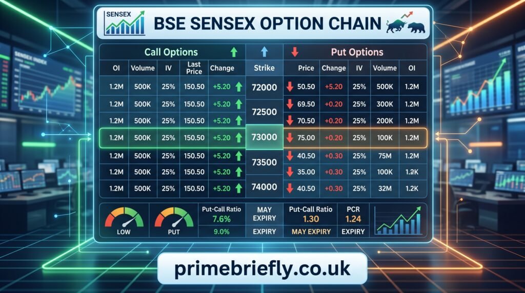bse sensex option chain